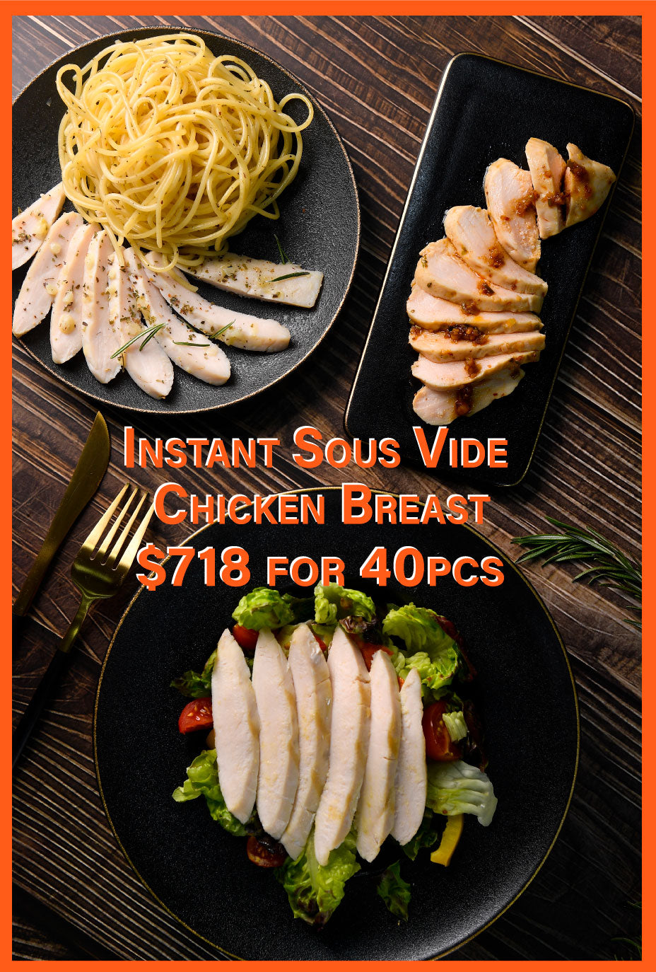 即食慢煮無激素雞胸100克 - $718 任選40件 ($17.95/件) Instant Sous Vide Chicken Breast 100g - $718 for 40 pcs ($17.95/pc)